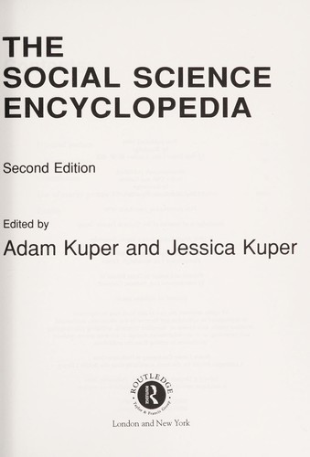 Cover for The Social science encyclopedia