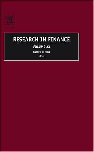 Cover for Research in Finance, Volume 23 (Research in Finance)