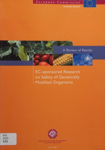 Cover for EC-sponsored research on safety of genetically modified organisms