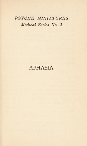 Cover for Aphasia