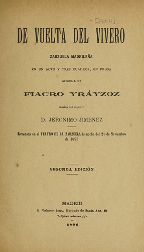 Cover for De vuelta del vivero