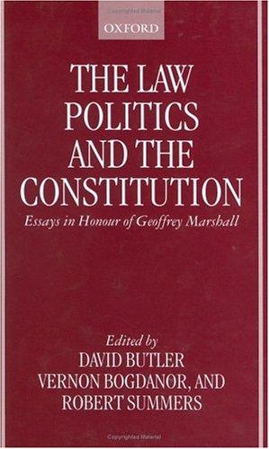 Cover for The Law, Politics, and the Constitution