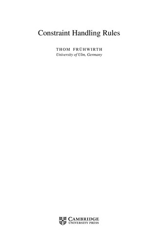 Cover for Constraint handling rules