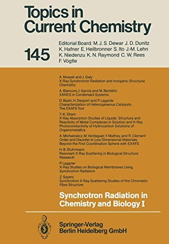 Cover for Synchrotron Radiation in Chemistry and Biology I