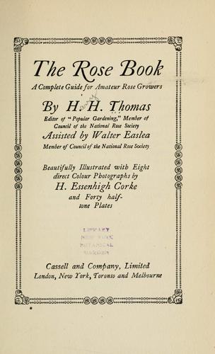 Cover for The rose book