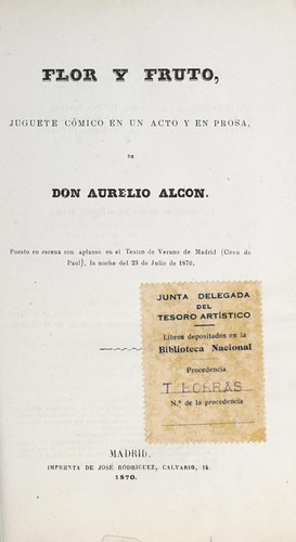 Cover for Flor y fruto