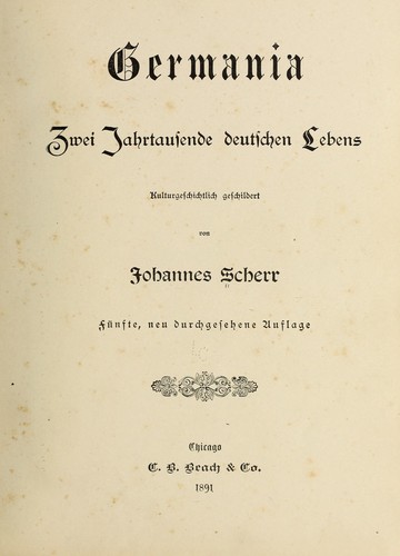 Cover for Germania