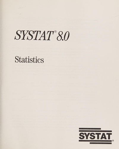 Cover for SYSTAT 8.0
