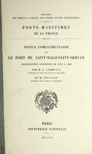 Cover for Ports maritimes de la France