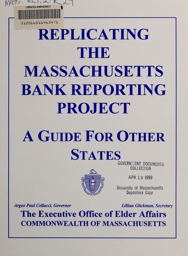 Cover for Replicating the Massachusetts Bank Reporting Project