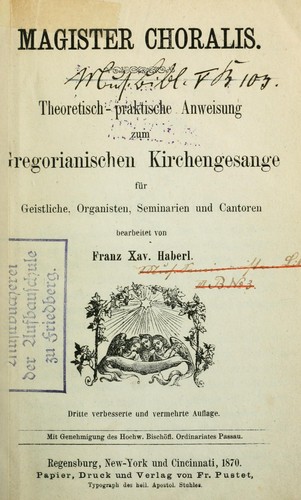Cover for Magister choralis