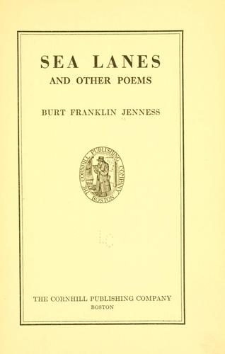 Cover for Sea lanes and other poems