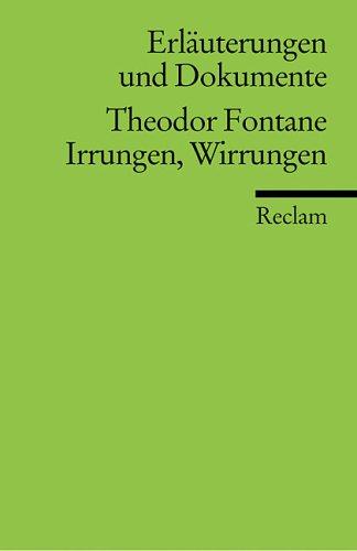 Cover for Theodor Fontane, Irrungen, Wirrungen
