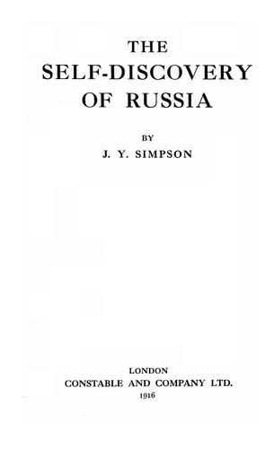 Cover for The self-discovery of Russia