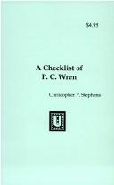 Cover for A Checklist of Percival Christopher Wren
