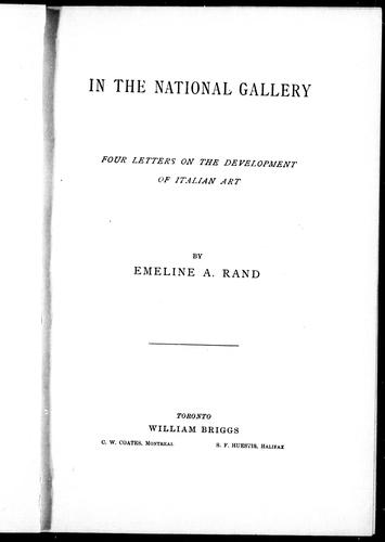 Cover for In the National Gallery
