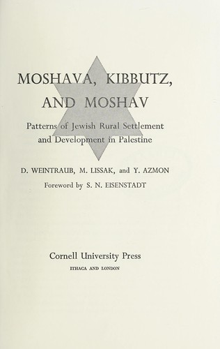 Cover for Moshava, kibbutz, and moshav
