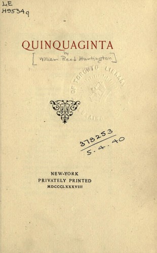 Cover for Quinquaginta
