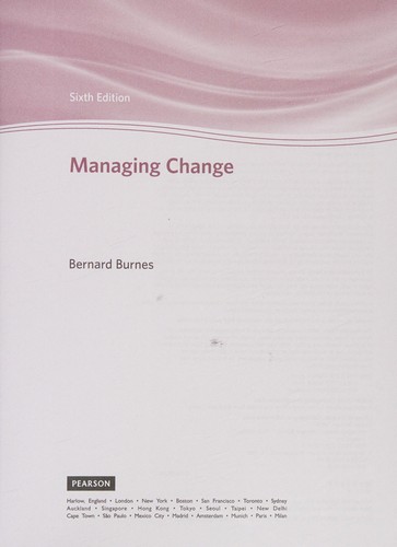 Cover for Managing Change