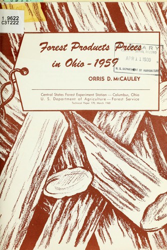 Cover for Forest products prices in Ohio, 1959