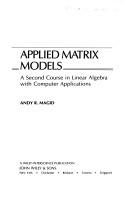Cover for Applied matrix models
