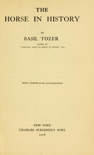 Cover for The horse in history