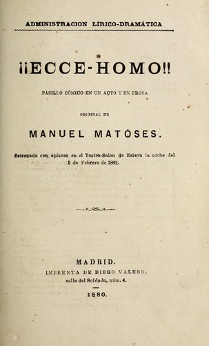 Cover for !Ecce-homo!