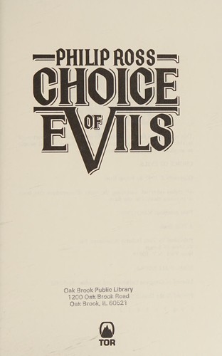 Cover for Choice of evils