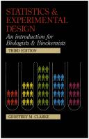 Cover for Statistics and experimental design