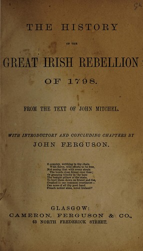 Cover for The history of the great Irish rebellion of 1798