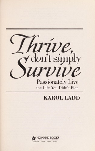 Cover for Thrive, don't simply survive