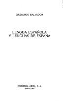 Cover for Lengua española y lenguas de España