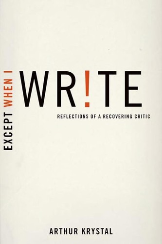 Cover for Except when I write