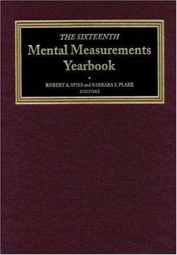 Cover for The Sixteenth Mental Measurements Yearbook (Buros Mental Measurements Yearbooks)