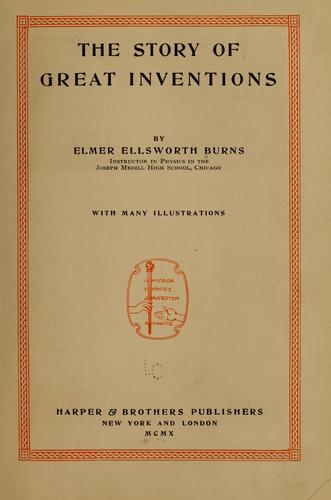 Cover for The story of great inventions