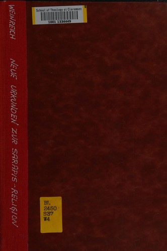 Cover for Neue Urkunden zur Sarapis-Religion