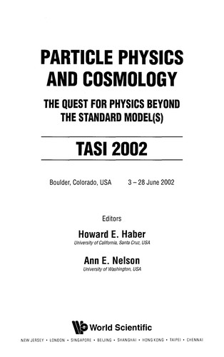 Cover for Particle physics and cosmology