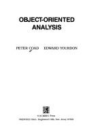 Cover for Object-oriented analysis