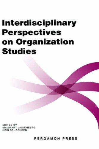 Cover for Interdisciplinary perspectives on organization studies