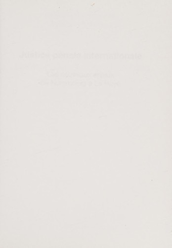 Cover for Justice pénale internationale
