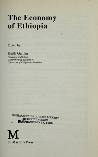 Cover for The Economy of Ethiopia