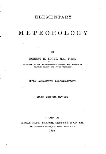 Cover for Elementary Meteorology