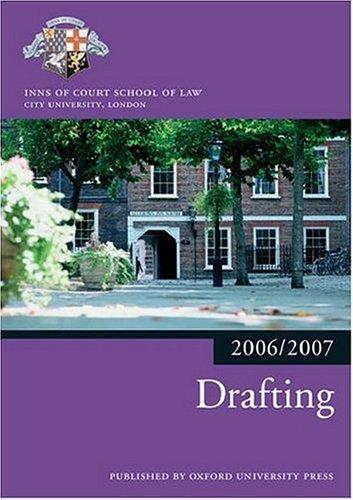 Cover for Drafting 2006-07 (Blackstone Bar Manual)