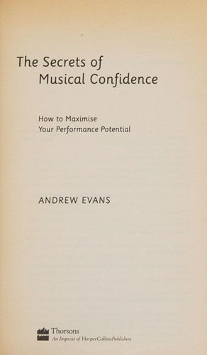 Cover for The secrets of musical confidence
