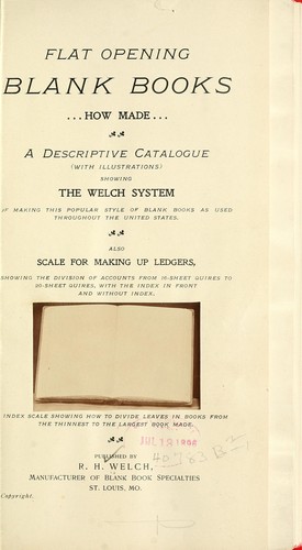 Cover for Flat opening blank books