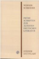 Cover for Frühe Schriften zur ältesten deutschen Literatur