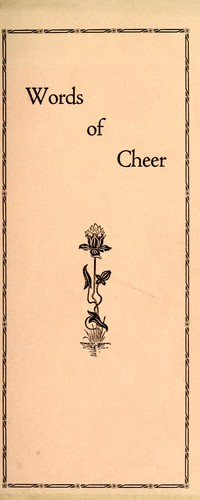 Cover for Words of cheer