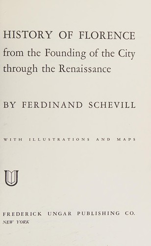 Cover for History of Florence