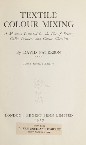 Cover for Textile colour mixing
