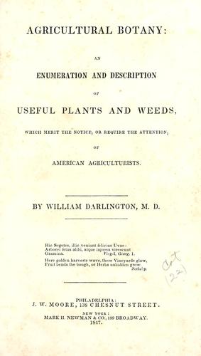 Cover for Agricultural botany